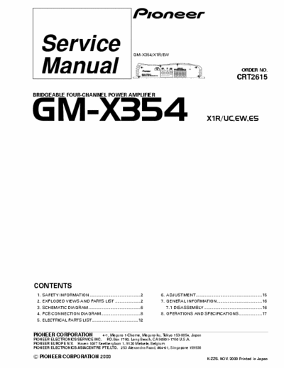 Pioneer GMX354 car amplifier