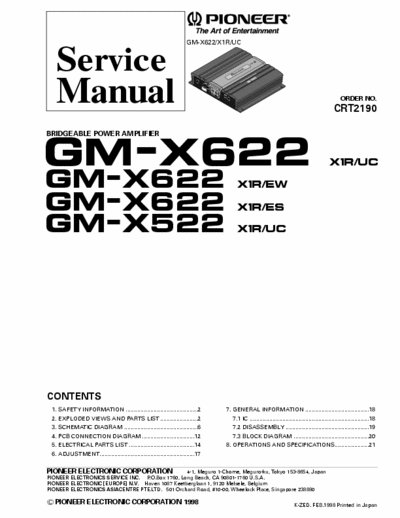 Pioneer GMX522, GMX622 car amplifier