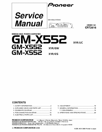 Pioneer GMX552 car amplifier