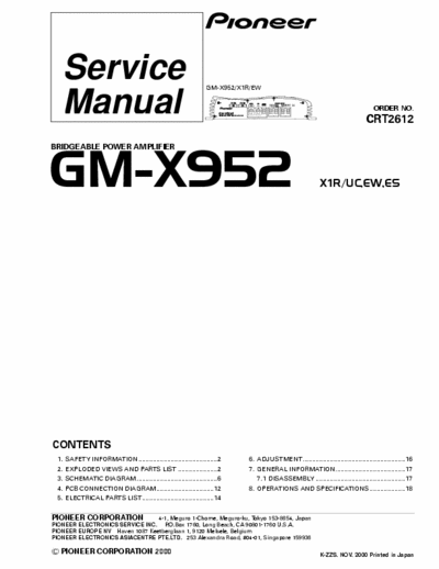 Pioneer GMX952 car amplifier