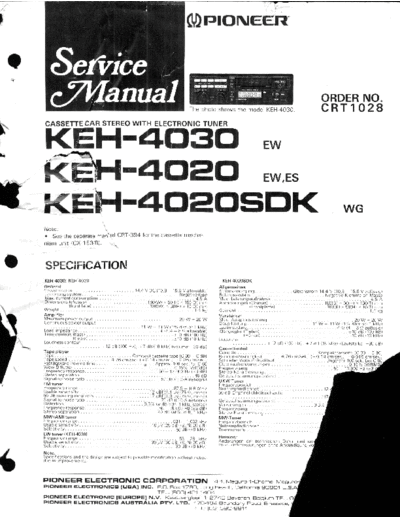 Pioneer  radio cass