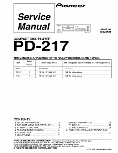 Pioneer PD217 cd