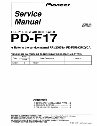 Pioneer PDF17 cd