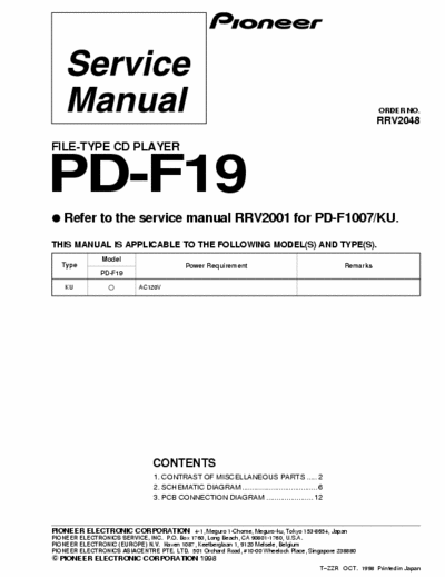 Pioneer PDF19 cd