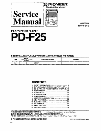 Pioneer PDF25 cd