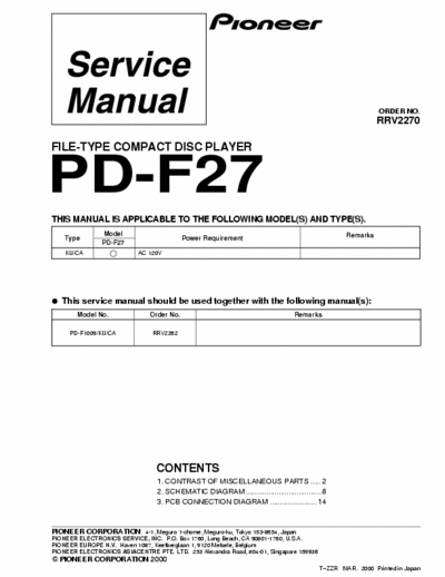 Pioneer PDF27 cd