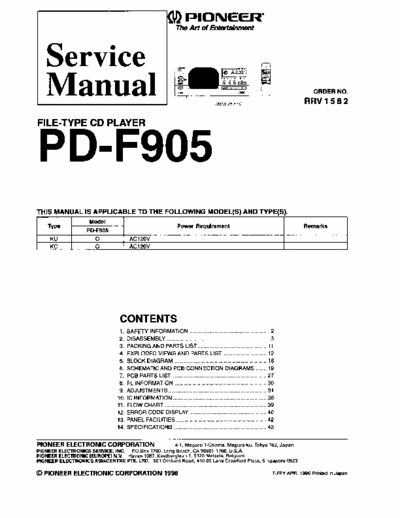 Pioneer PDF905 cd