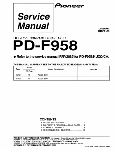 Pioneer PDF958 cd