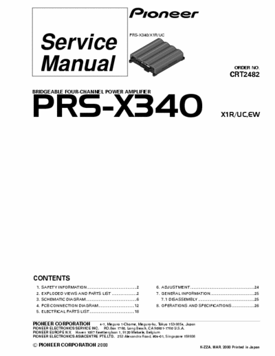 Pioneer PRSX340 car amplifier