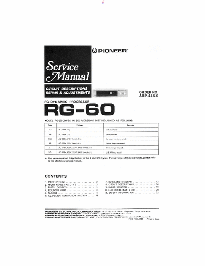 Pioneer RG60 dynamic processor