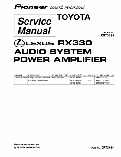 Pioneer RX330 car audio system