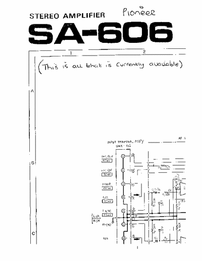 Pioneer SA606 integrated amplifier
