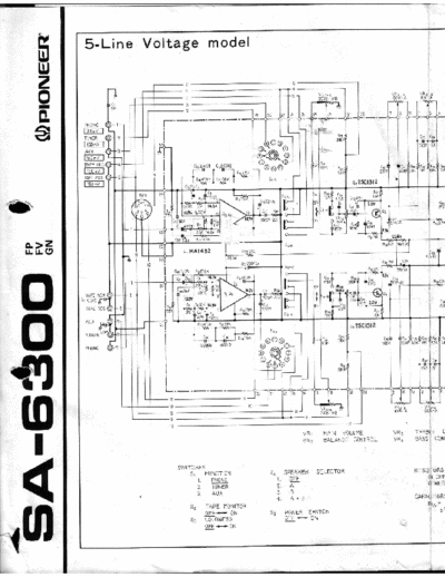 Pioneer SA6300 integrated amplifier