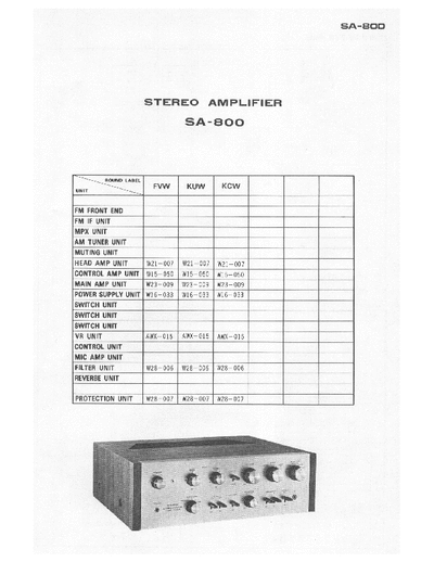 Pioneer SA800 integrated amplifier