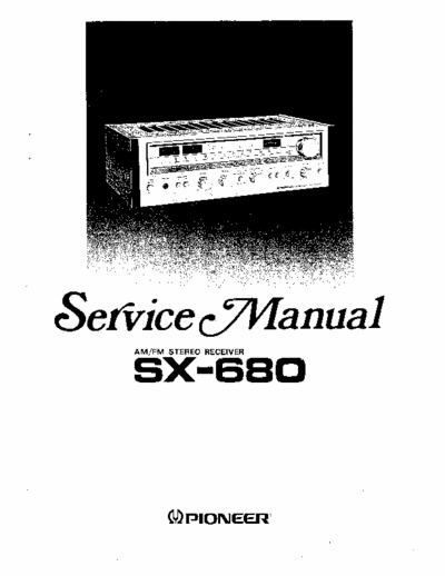 Pioneer SX680 receiver