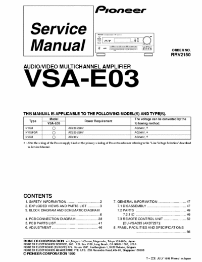 Pioneer VSAE03 amplifier