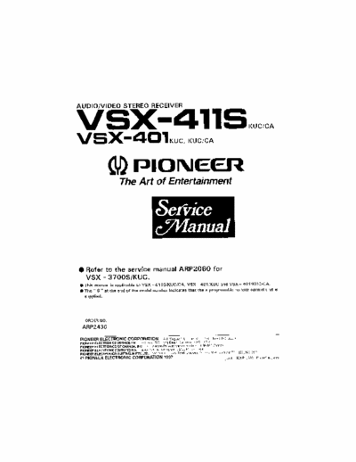 Pioneer VSX401 receiver