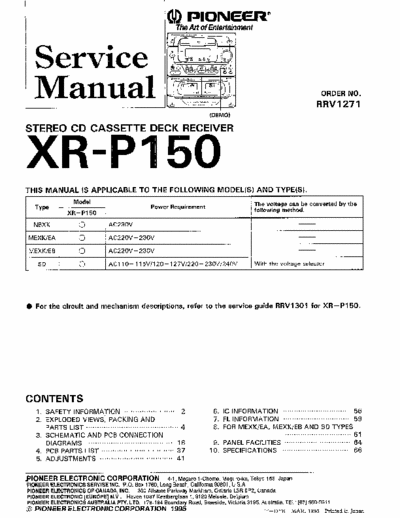 Pioneer XRP150 audio system