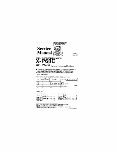 Pioneer XRP60C audio system