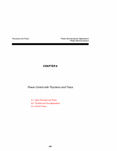 Philips Semiconductors Thyristors and Triacs Semiconductor Applications. (Thyristors and Triacs)