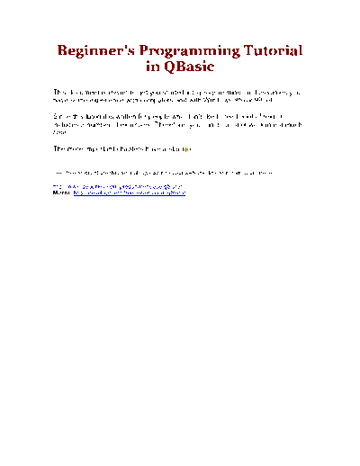   QBasic tutotrial