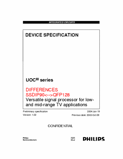 PHILIPS TDA12xxx UOCIII series  DIFFERENCES SSDIP90<-- P128
Versatile signal processor for lowand
mid-range TV applicationsversatile signal processor for lowand mid-range TV  pplications

pls need manual service of PM5518 Pm54185 or shemas