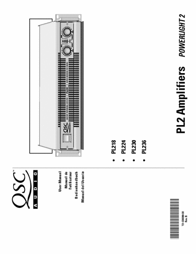 QSC PL2MNL power amplifier
