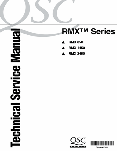 QSC RMX Series power amplifiers