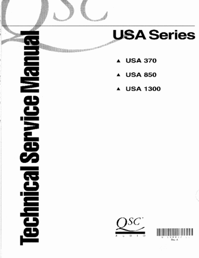 QSC USA Series power amplifiers