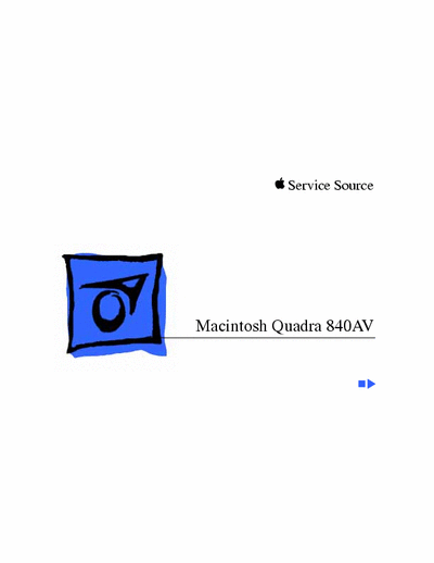Apple Quadra 840 AV Service manual