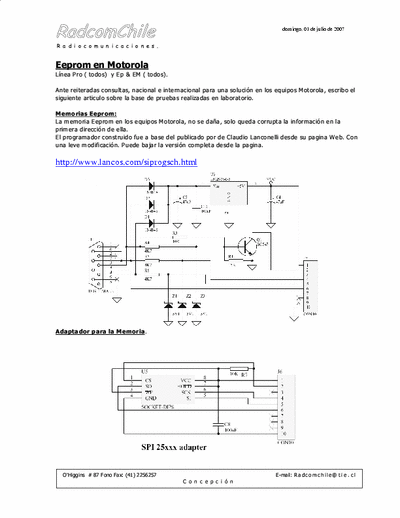 Motorola  Quemador de Eeprom tipo PRO(Waris)