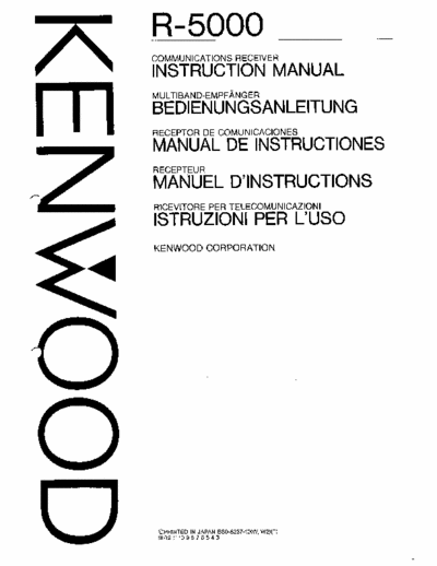 Kenwood R5000 operating manual
