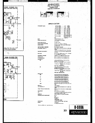 kenwood  R-599A Schematic