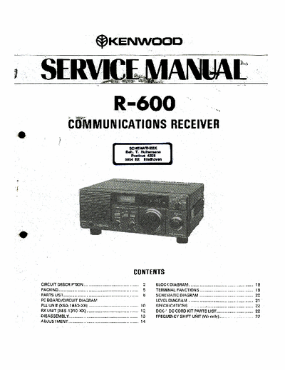 kenwood R-600 R-600 Schermatic