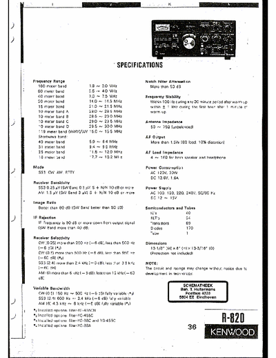 kenwood R-820 R-820 Schermatic