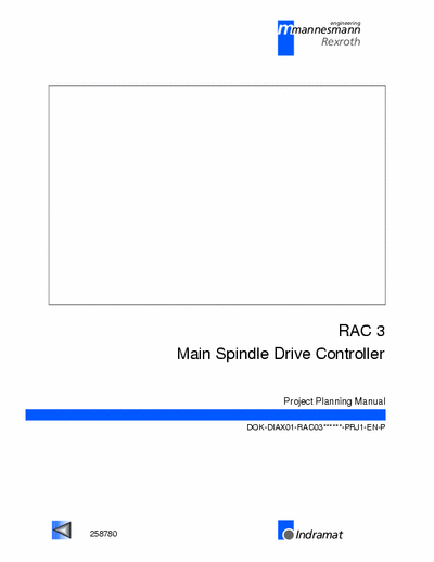 indramat RAC3 indramat ac Main Spindle Drive Controller RAC03_PRJ1