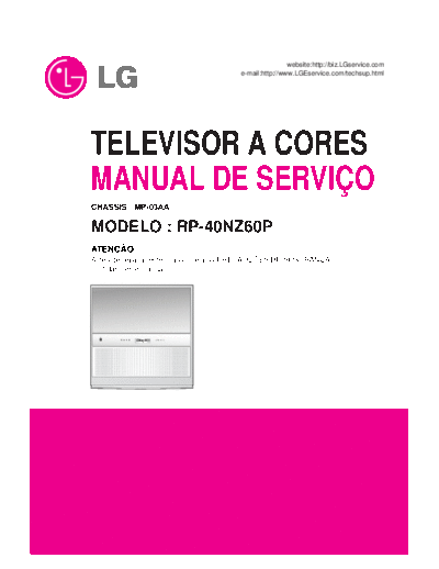 LG RP40NZ60P SERVICE MANUAL