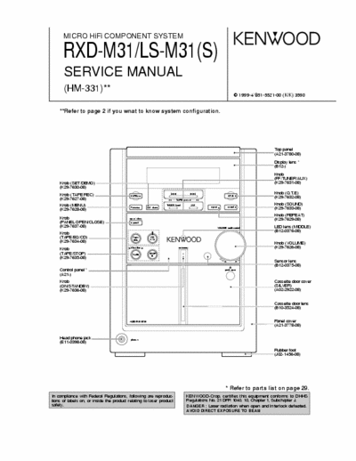 Kenwood RXD-M31 Service Manual