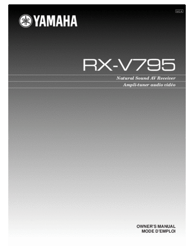 Yamaha RX-V795 Manual