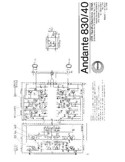 Rema Andante 830 40 service manual
