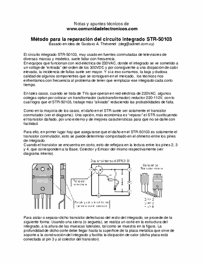 sanken  str50103 reparación