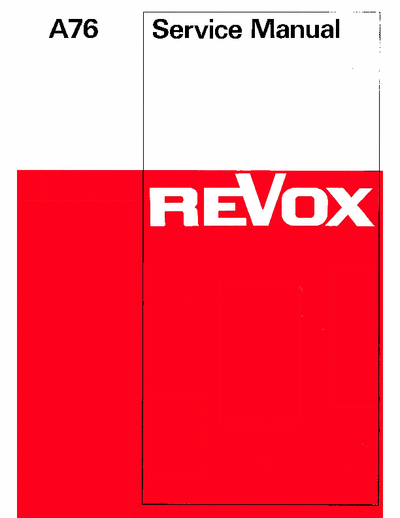 Revox A76 tuner