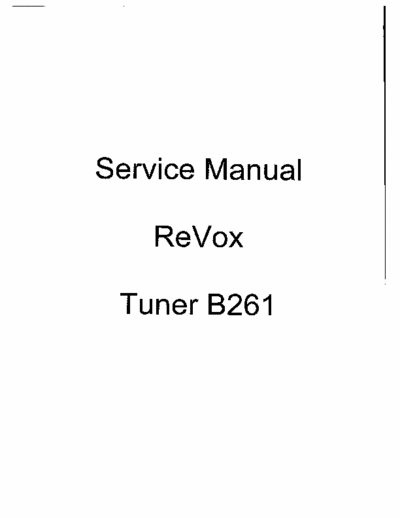 Revox B261 tuner
