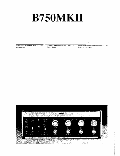 Revox B750 Mk1, Mk2 amplifier