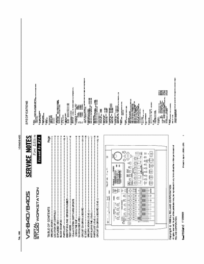 Roland VS840, VS840S sound workstation