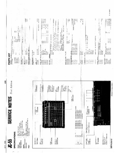 Roland JC-55 Roland Jazz Chorus Guitar Amplifier Service Manual 1985-1986