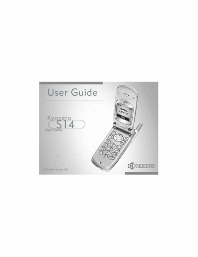 Kyocera S14 Manual de Usuario Kyocera S14