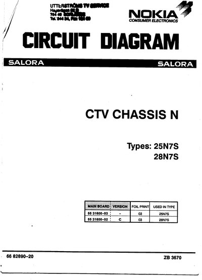 SALORA 25N7S, 28N7S Service Manual