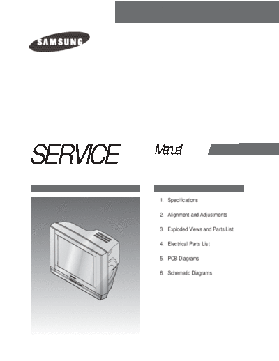 SAMSUNG CS21A11MQ5X/NWT, CS21K3MH5X/NWT, CS21K3MJ5X/BWT, CS21K3ML5X/TAW, CS21K10MQ5XBWT, CS21K5MJ5X/BWT Service Manual