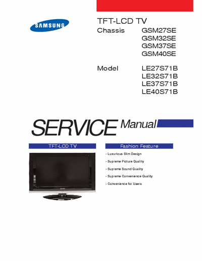 SAMSUNG LCD LE27_40S71B service manual